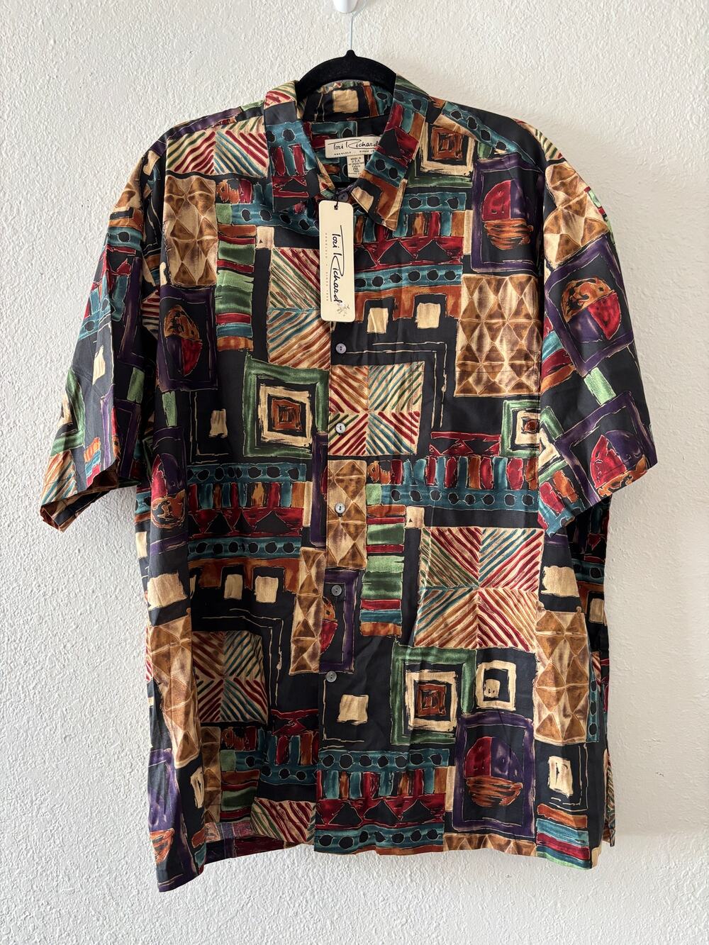 Vintage Tori Richard Hawaiian Shirt Men's 2XL Short Sleeve Button Up Rare NEW